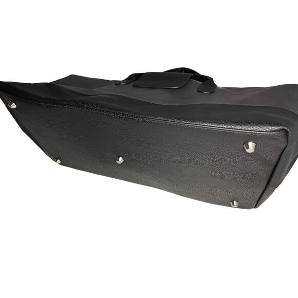 Brouk & Co Alpha Vegan Leather Duffel Bag Travel Set Black Gray Weekender NEW - Picture 11 of 11